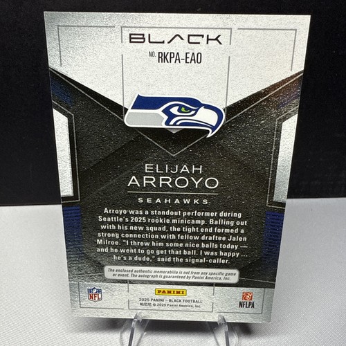 2025 Panini Black Elijah Arroyo Nike Swoosh Auto /20 Rc - Bild 4 von 5