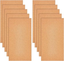 10 Sheets Cork Sheets 12x6.1 Inch Thin Cork Roll 1mm Thick Brown Corks Board
