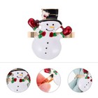 4 Pcs Christmas Snowman Decoration Decorations Napkin Ring Buckles