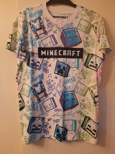 T-shirt Minecraft bambino gioco paillettes lunga 12-13 e manica corta confezione 13-14 - Foto 3 di 8