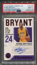 2018 Kobe Bryant Auto Panini Chronicles Red #CS-KB Los Angeles Lakers PSA 9