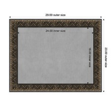 Amanti Art Intaglio Embossed Black Framed Magnetic Board