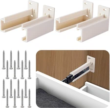 2 Pairs Drawer Track Back Plate,Abs Drawer Rail Bracket Compatible with R7265,Dr