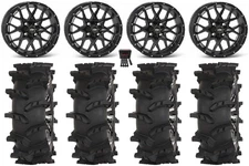 ITP Hurricane 14" Wheels Black 32" Outlaw Max Tires Textron Wildcat XX