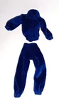 Vintage Barbie Doll  Blue Vellure Jogger Set Jacket Pants 70s 80s