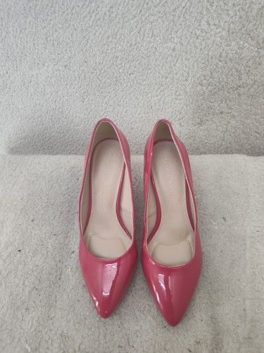 Kelly Katie donna tacco 10 rosa vernice slip on punta stiletto pompa - Foto 3 di 19