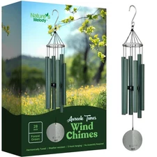 Nature’s Melody Aureole Tunes Wind Chimes – Outdoor Windchime with 6