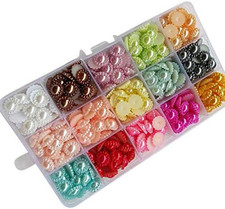Random 450Pcs 1/2&quot; 12Mm Sunflower Rhinestone Bead DIY Flat Back Beads + Plastic