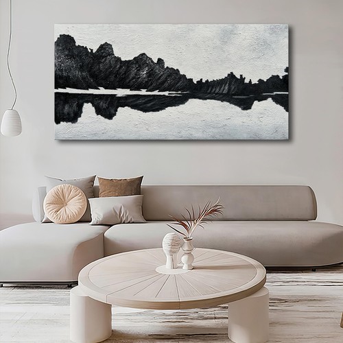 NANKAI Art 30x60 Inch Minimalist Landscape Abstract Oil Painting Large Canvas... - Picture 5 of 7