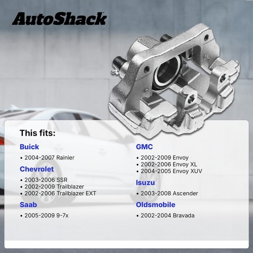 Rear Left Brake Caliper w/ Bracket for Chevy Trailblazer GMC Envoy 4.2L V8 - Picture 2 of 7