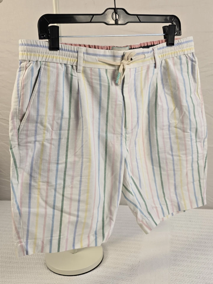 Scotch & Soda Cleen Lover Men’s Striped Chino Shorts Drawstring Pockets 8" - Image 4 of 4