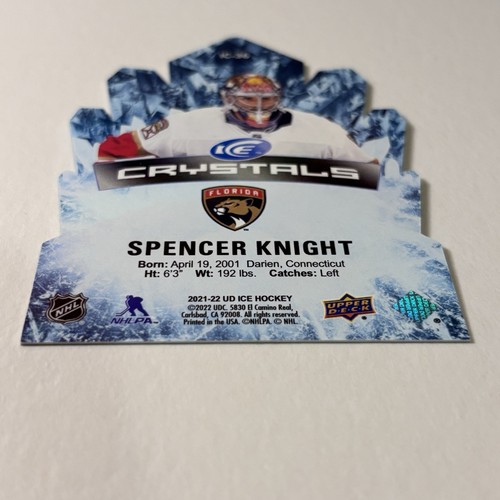 Spencer Knight Rookie Card 2021-22 UD Ice Crystals #IC-36 Florida Panthers RC - Picture 5 of 6
