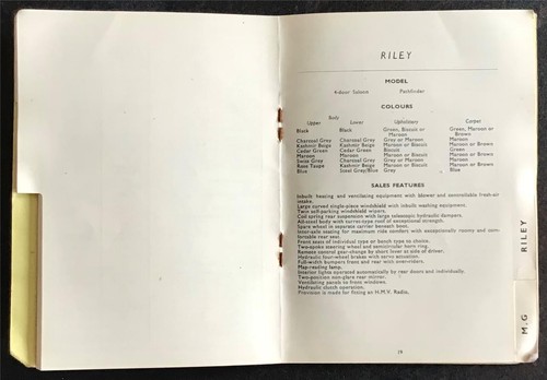 BMC SALESMANS REFERENCE BOOK The Nuffield Organisation 1957 #25/33 (3649) 10/56 - Picture 4 of 6