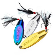 5pcs Metal Spoon Jigging Fishing Lure with Treble Hook for Trout Bass 3g-60g 