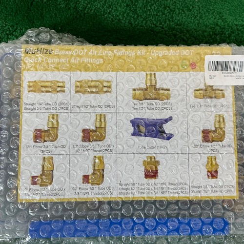 33-tlg Messing DOT Luftleitungsarmaturen Set Schnellkupplung Luftverschraubungen - Bild 2 von 5