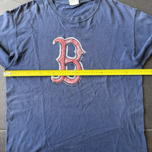 Vintage Lee Sport Boston Red Sox Tee Navy Embroidered B Logo T-Shirt Men’s L - Picture 7 of 11