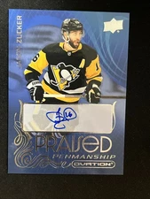 21-22 UD Ovation Hockey Epack Praised Penmanship Auto PP-JZ Jason Zucker