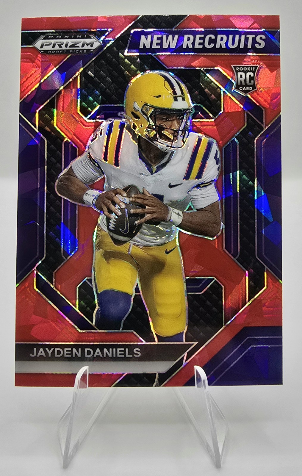 2024 Prizm Draft Picks Jayden Daniels New Recruits Red Ice Prizm SP - Commanders