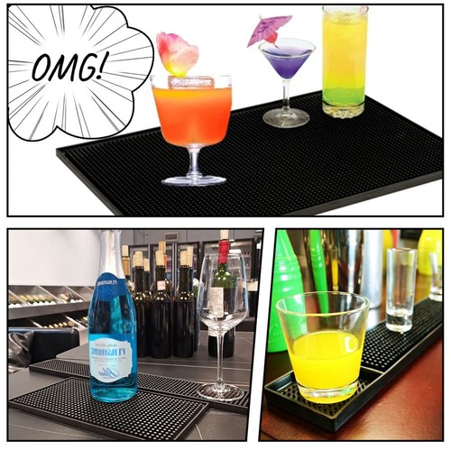 Bar Mat Set Rubber Bar Service Spill Mat 3-Pack Dish Drying mat Bar mat for C... - Picture 6 of 7