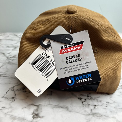 Gorra de baile Dickies para hombre de lona tostada oscura talla única nueva con etiquetas - Imagen 7 de 9