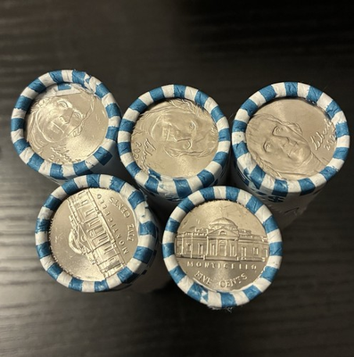 #ad #ad 5 2025 P Jefferson Nickel Uncirculated Sealed Bank Rolls $24.99