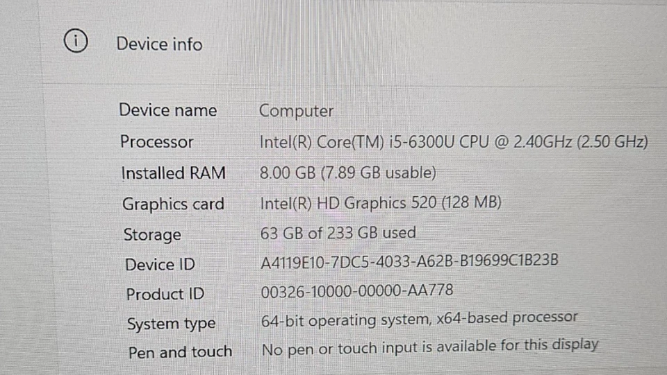 Dell Latitude E5570 · i5-6300U · 8GB · 256GB, photo 3 of 5