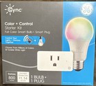 Color + Control Cync by GE Full Color Smart Bulb & Plug Works W/ Alexia & Google