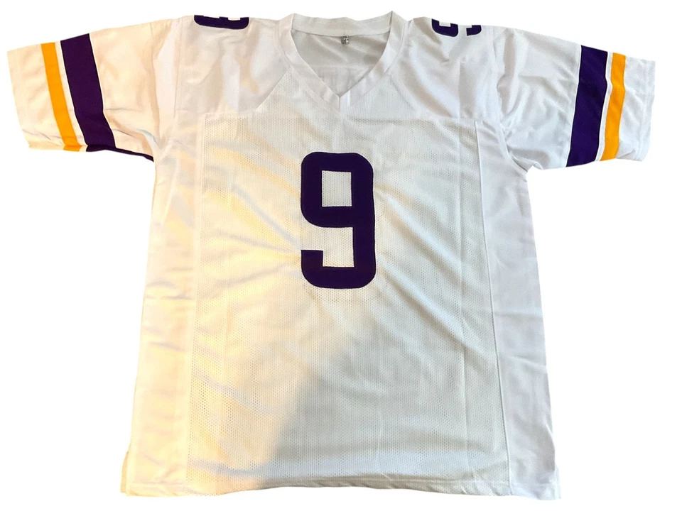 UNSIGNED CUSTOM Sewn Stitched J.J. McCarthy White Jersey - 2XL - Image 2 of 2