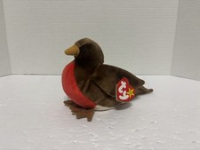 Ty Original Beanie Baby EARLY the Robin 1997/1998*RARE*RETIRED*ERRORS*STAMP*NEW