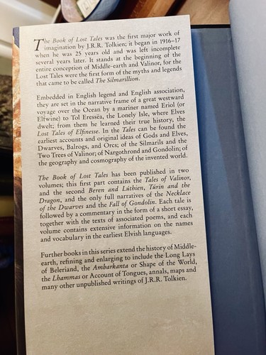 JRR Tolkien, The Book Of Lost Tales Part One & Part Two (2023 Hardcover) -HoMe - Picture 7 of 19