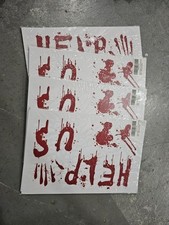 4 Sets Halloween Window Clings Decorations, Bloody Handprint and Footprint 10 SH