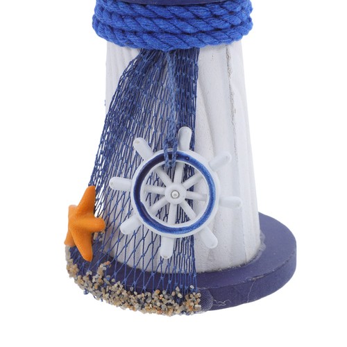 1 Stück Mini Leuchtturm Holz Leuchtturm Wohndeko Holz Handwerk Schreibtisch Deko - Bild 8 von 12