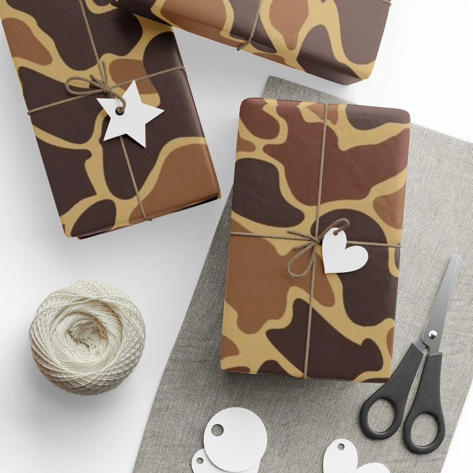 Old School Camo Hunting Wrapping Paper, Hunting Wrapping Men Wrapping Paper - Image 3 of 4