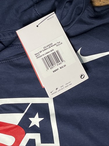 Nike USA Hockey Lightweight Hoodie Pullover Long Sleeve Blue Men’s M- NWT - Picture 5 of 6