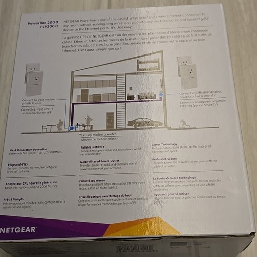 Netgear Powerline 2000 2 Port WiFi Extender - Picture 5 of 8