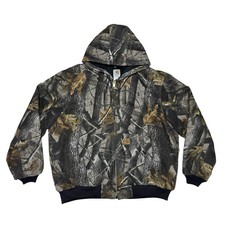 Vintage Carhartt Realtree Camo Quilt Lined Jacket Mens Size XL Full Zip-Up J143