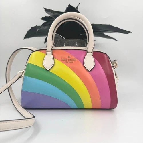 Kate Spade Rainbow Dome Satchel Top Handle Adjustable Crossbody Bag