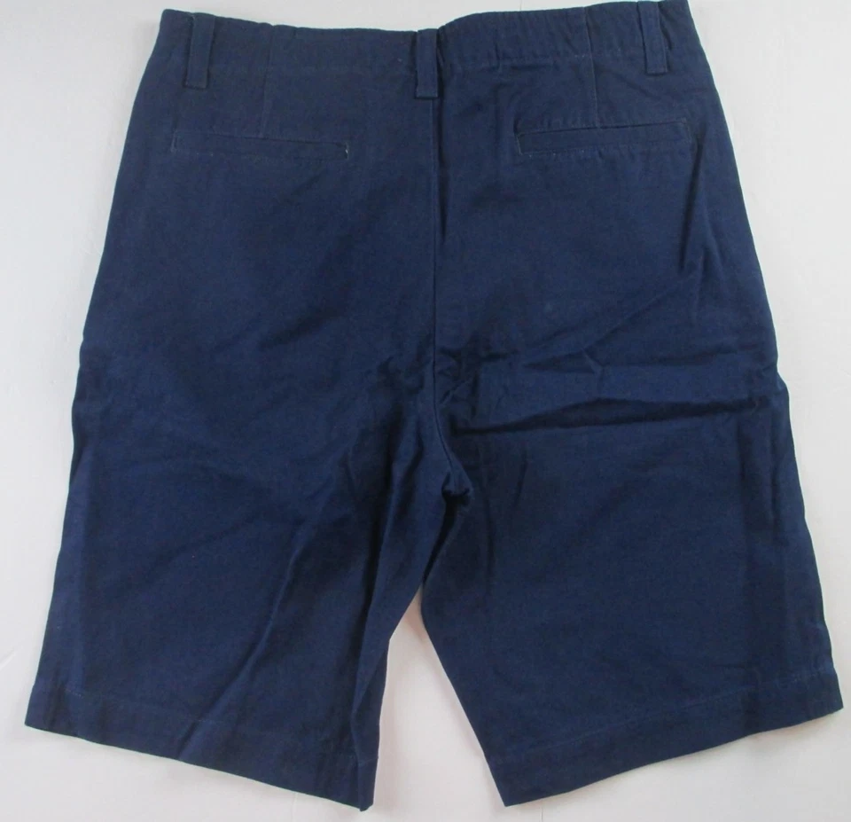 LANDS END Deep Sea Uniforme Escolar Frente Plano Algodón Cadete Pantalones Cortos Niños 16 NUEVO Foto 2 de 4