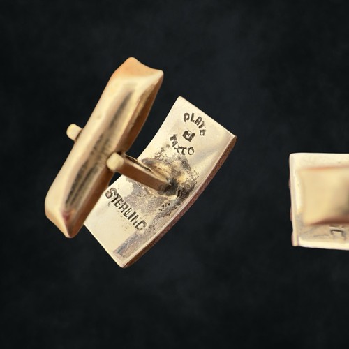 Vintage 🖤 SIGNED 🖤 Sterling 925 PLATA TAXCO Mexico Alpaca CUFFLINKS Native SW - Picture 8 of 19