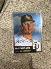 2022 CPA-MG Mackenzie Gore Topps Chrome Rookie On Card Auto. rookie card picture