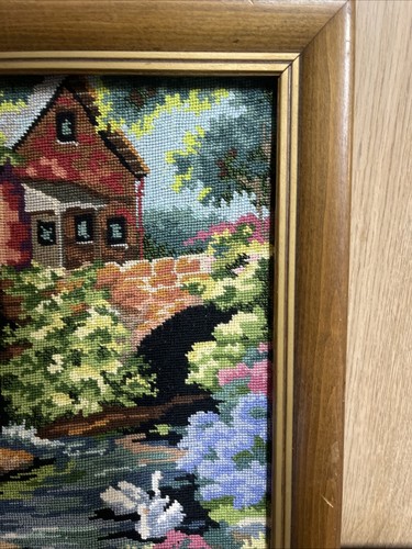 Old Mill Cottage Needlepoint Mesh Canvas 12" X 16" Complete Dimensions #2484 - Picture 2 of 7