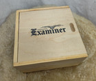 MARBLE DRINK COASTERS SET OF 4 WASHINGTON EXAMINER WITH GIFT BOX - GREAT COND