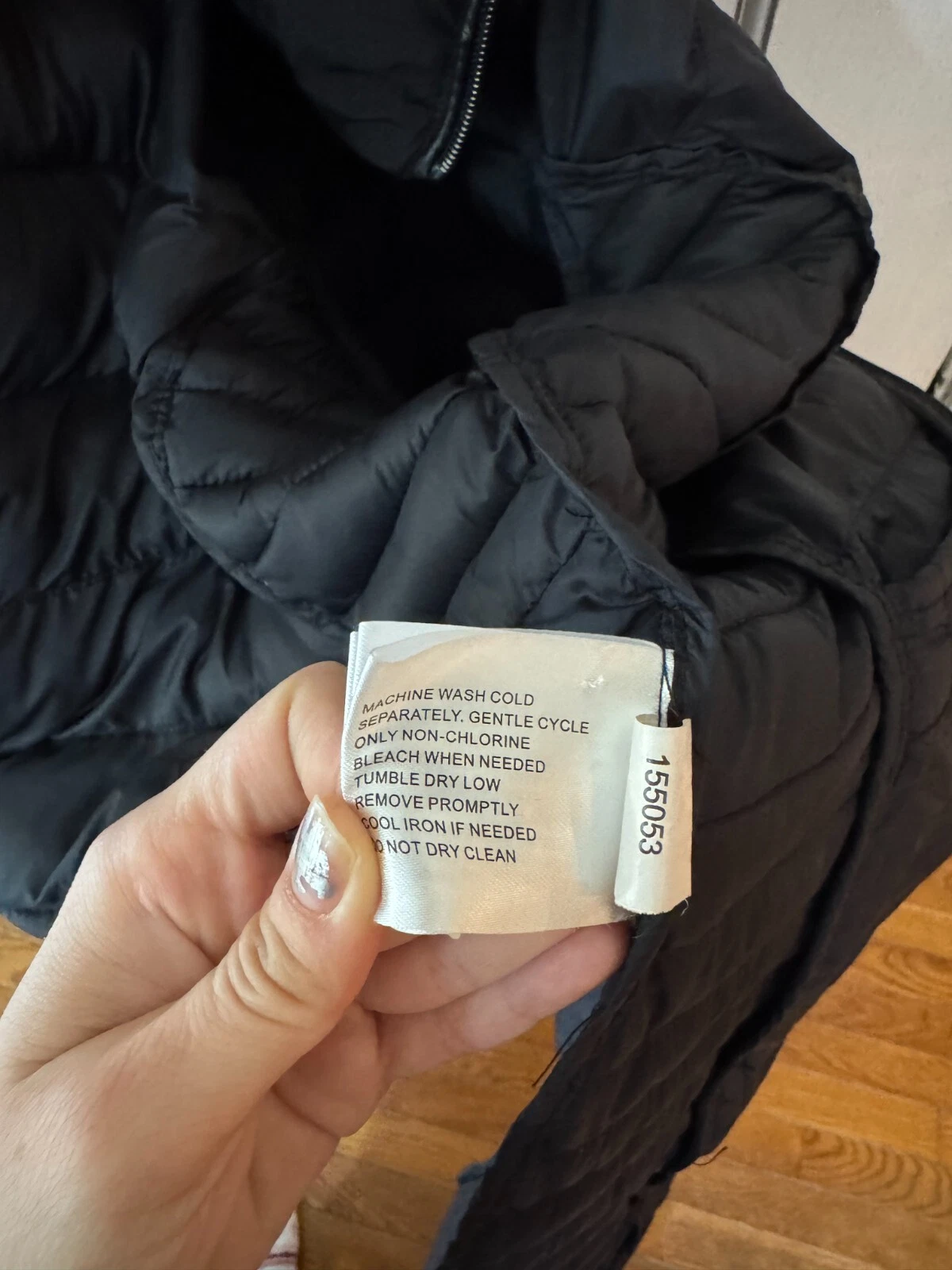 Giacca imbottita Michael Kors nera lunga XS con cappuccio imbottitura piumino alt