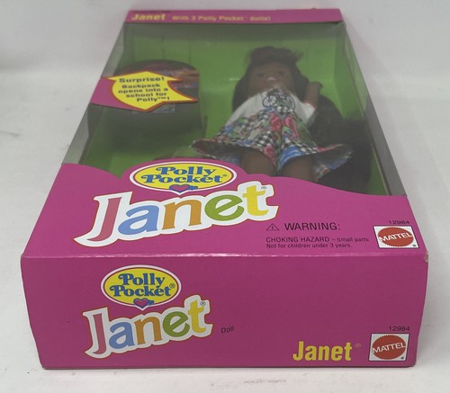 BARBIE - 1994 POLLY POCKET JANET w/ 3 Polly Pocket Dolls  New In Box 12984 AA - Picture 7 of 7