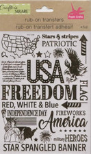 Crafter  s Square Rub-on Transfers Gold USA Patriotic New Sealed