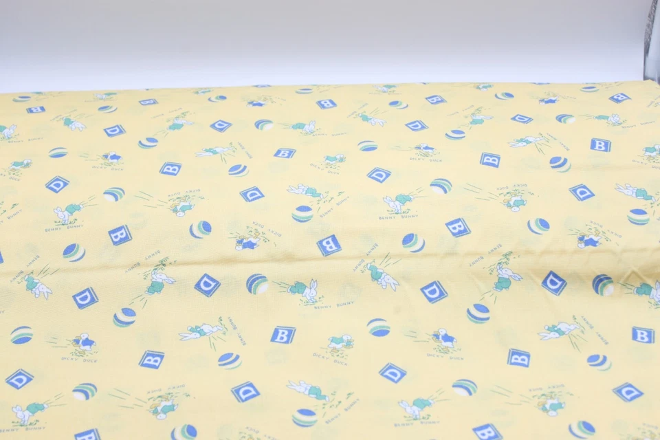 Moda Cotton Fabric Vntg Old Fashioned 30's Playtime Benny Bunny Duck BY THE YARD - Image 2 of 4