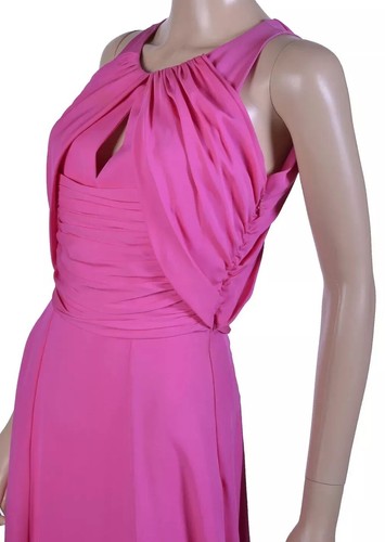 2012 VERSACE Pink Matte Chiffon Gown 42  - 6 NWT - Picture 2 of 11