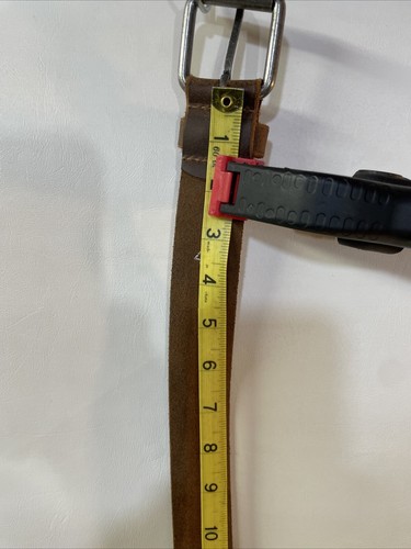 Cinturón grueso de cuero genuino F&L clásico para hombre 40 (para cintura 38) aspecto vintage marrón - Imagen 11 de 14