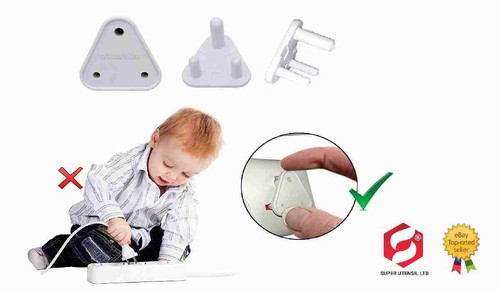 SAFETY PLUG SOCKET COVERS GUARD BABY CHILD PROOF MAINS ELECTRICAL 10pcUK SELLER - Picture 3 of 10