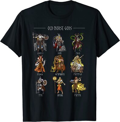 NEW LIMITED Old Norse Mythologys Gods Nordic Scandinavian Vikings Pagan T-Shirt